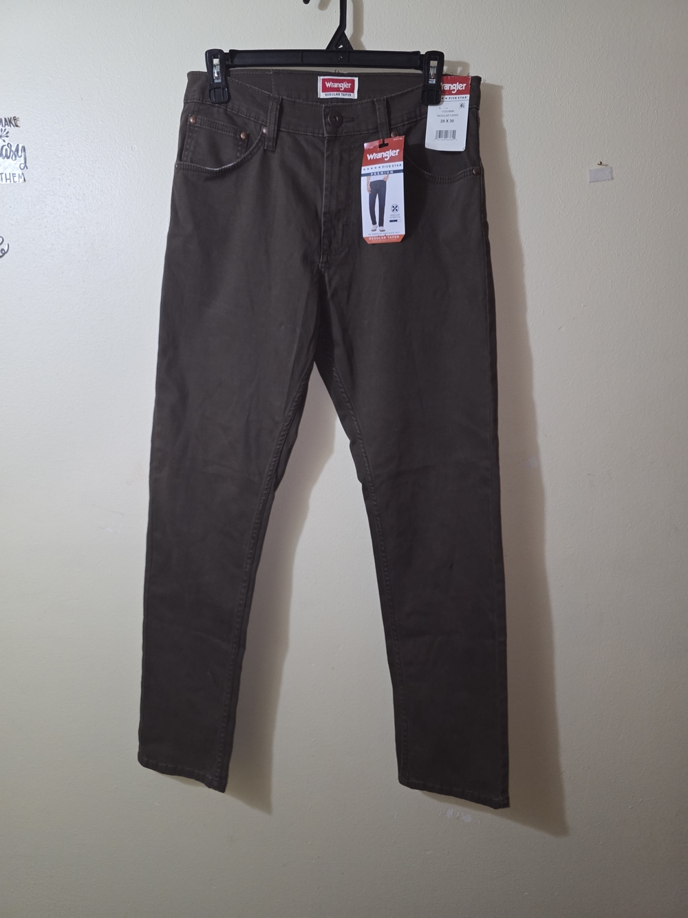 Wrangler Men's Brown Straight Fit Jeans 28x30